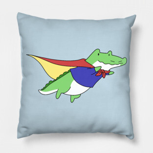 Superhero Alligator Pillow