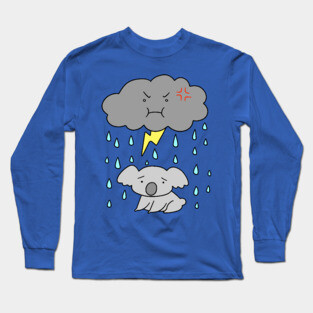 Storm Cloud Sad Koala Long Sleeve T-Shirt