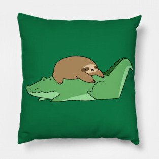Sloth and Alligator Pillow