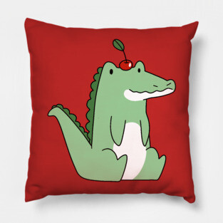 Cherry Alligator Pillow