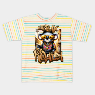 Urban Koala with Sunglasses - Hip-Hop Streetwear Aesthetic Animal Illustration Kids T-Shirt