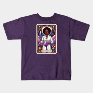 The Scientist Tarot Card - Black Women in STEM Kids T-Shirt