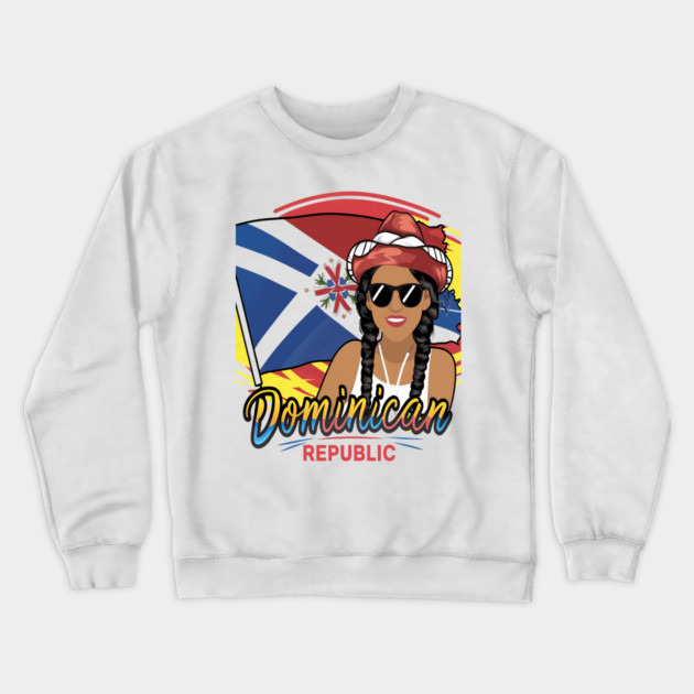 Dominican Republic Crewneck Sweatshirt by Pixel Threads 