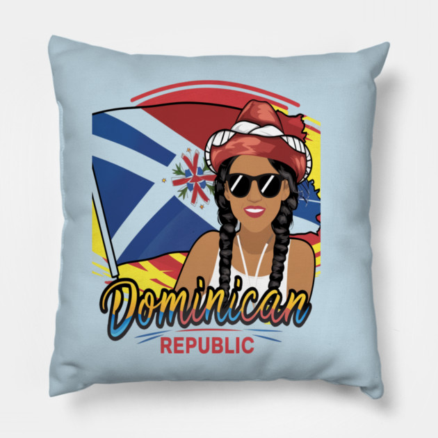 Dominican Republic Pillow by Pixel Threads 
