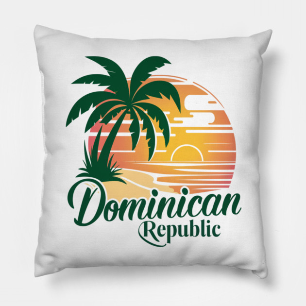 Dominican Republic Pillow by Pixel Threads 