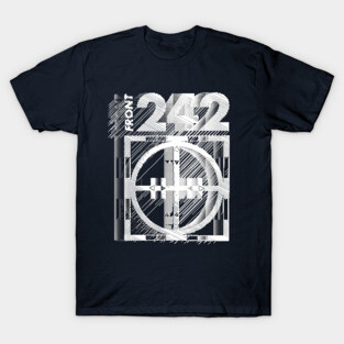 Front 242 †† Glitch Logo Fanart Design T-Shirt