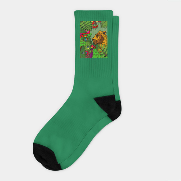Colourful Art Of lion in the Jungle Socks by Urbanprint