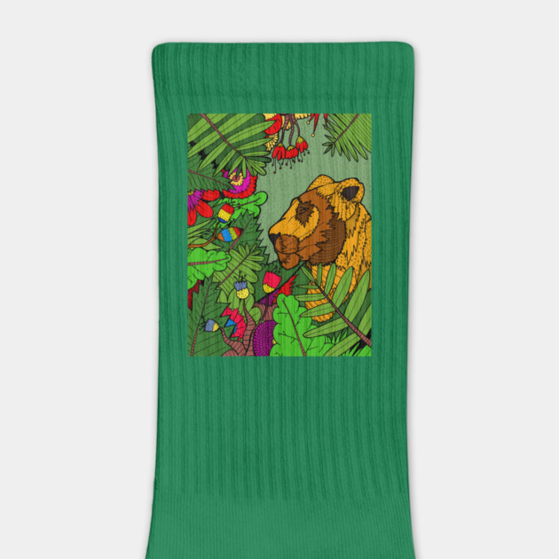 Colourful Art Of lion in the Jungle by Urbanprint