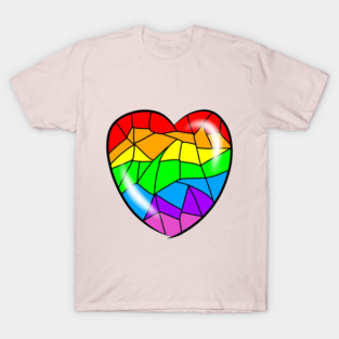 Cracked rainbow heart T-Shirt