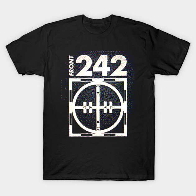 Front 242 †† Glitch 3D Logo Fanart Design T-Shirt by CultOfRomance