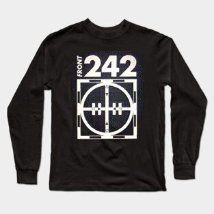 Front 242 †† Glitch 3D Logo Fanart Design Long Sleeve T-Shirt