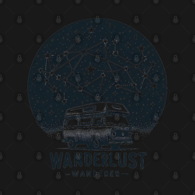 Wanderlust Wanderer – Van Life Starry Night Adventure Graphic by MakerMind8.2