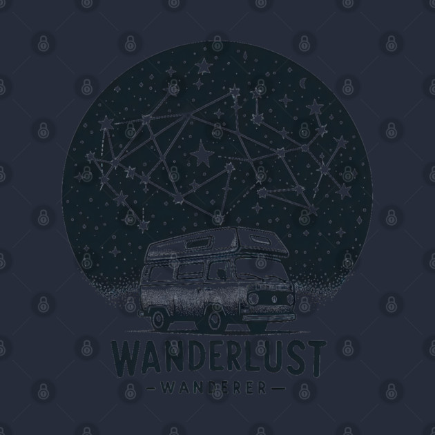 Wanderlust Wanderer – Van Life Starry Night Adventure Graphic by MakerMind8.2