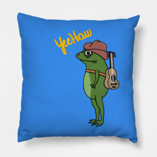 Froggy Guitar Player Pillow