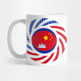 Chinese Cambodian American Multinational Patriot Flag Series Mug