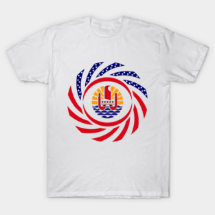 French Polynesian American Multinational Patriot Flag Series (US & French Polynesia) T-Shirt