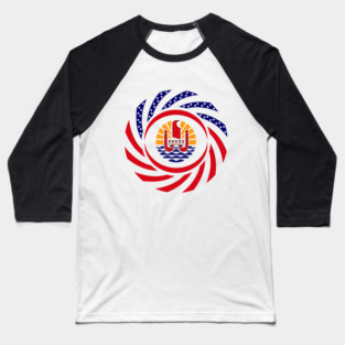 French Polynesian American Multinational Patriot Flag Series (US & French Polynesia) Baseball T-Shirt