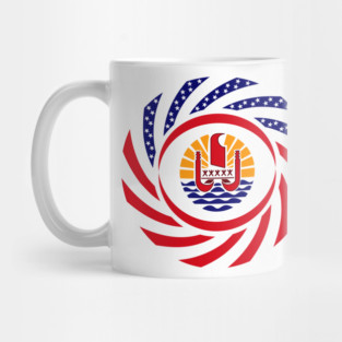French Polynesian American Multinational Patriot Flag Series (US & French Polynesia) Mug