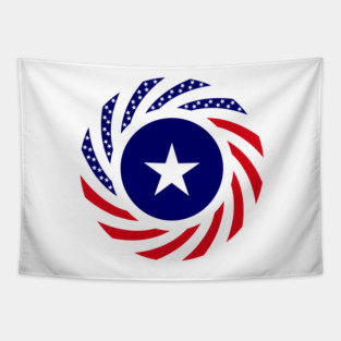 Liberian American Multinational Patriot Flag Series (Liberia) Tapestry