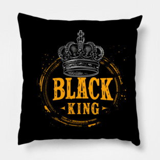 Black King Crown Pillow