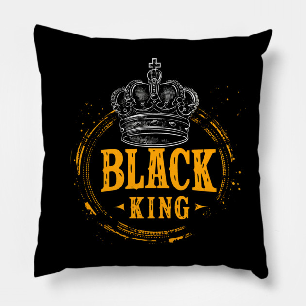 Black King Crown Pillow by UrbanLifeApparel