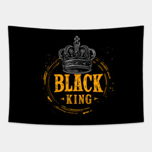 Black King Crown Tapestry