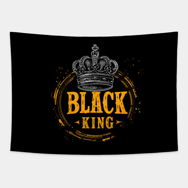 Black King Crown Tapestry by UrbanLifeApparel