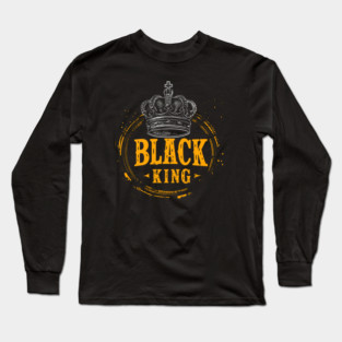 Black King Crown Long Sleeve T-Shirt
