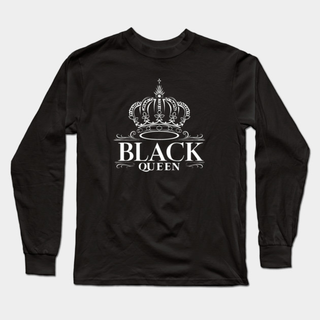 Black Queen, Black Woman Long Sleeve T-Shirt by UrbanLifeApparel