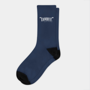 Dinner - Light Text Socks
