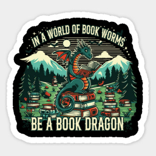 book dragon Sticker