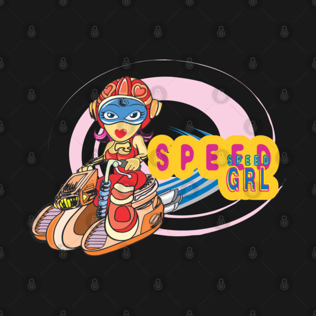 Girl riding A snow motorcycle by Urbanprint