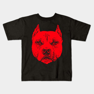 Red Pit Bull Kids T-Shirt