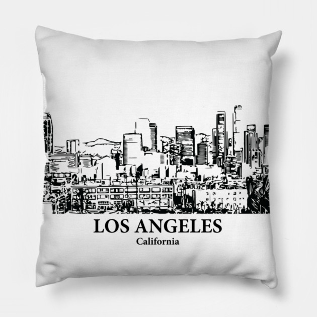 Los Angeles - California Pillow by Lakeric