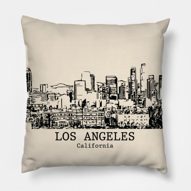 Los Angeles - California Pillow by Lakeric