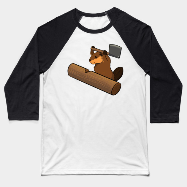 Beaver Baseball T-Shirt by DeguArts