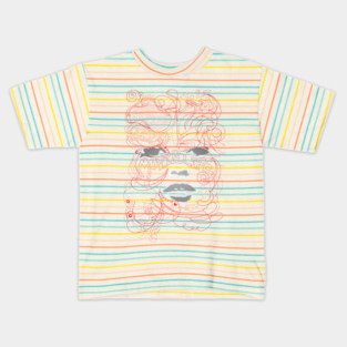 An Abstract Image Of Women In Movies Lifestyle Kids T-Shirt