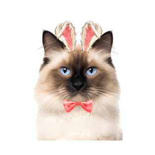 Birman Cat Easter Bunny T-Shirt