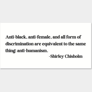 discrimination is equivalent to the same thing: anti-humanism Posters and Art