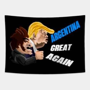 Javier Milei and Donald Trump "ARGENTINA GREAT AGAIN" Tapestry