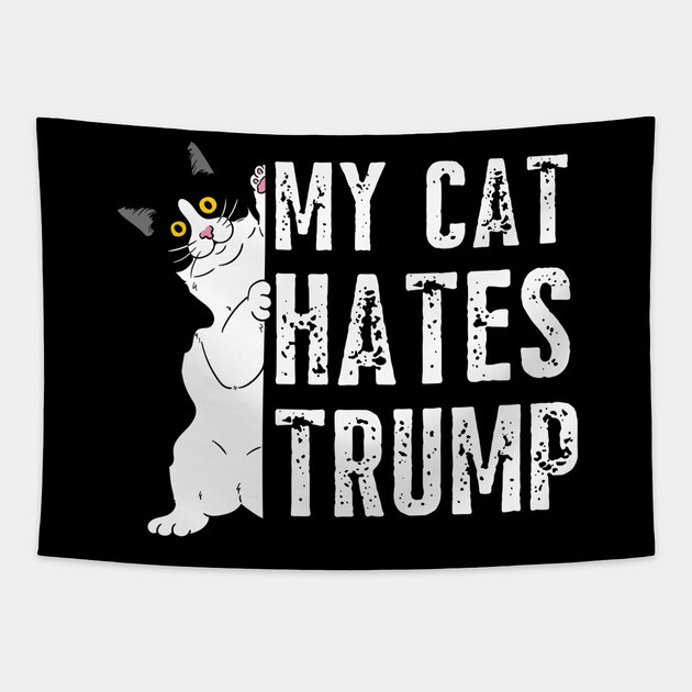 Cats Against Trump Tapestry by Inktopolis