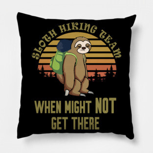 Sloth Hiking Team Pillow