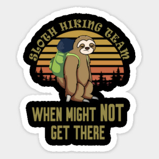 Sloth Hiking Team Sticker