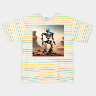 A robot exploring new frontiers Kids T-Shirt