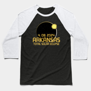Total Solar Eclipse 2024 ARKANSAS Baseball T-Shirt