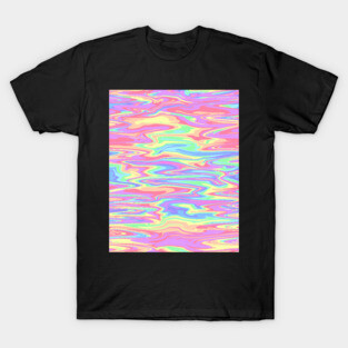 Melty Rainbow Paint Pattern T-Shirt