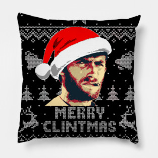 Clint Eastwood Merry Clintmas Pillow