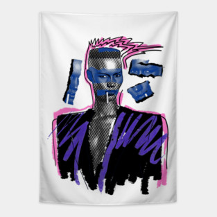 MISS GRACE JONES 80S RETRO STYLE Tapestry