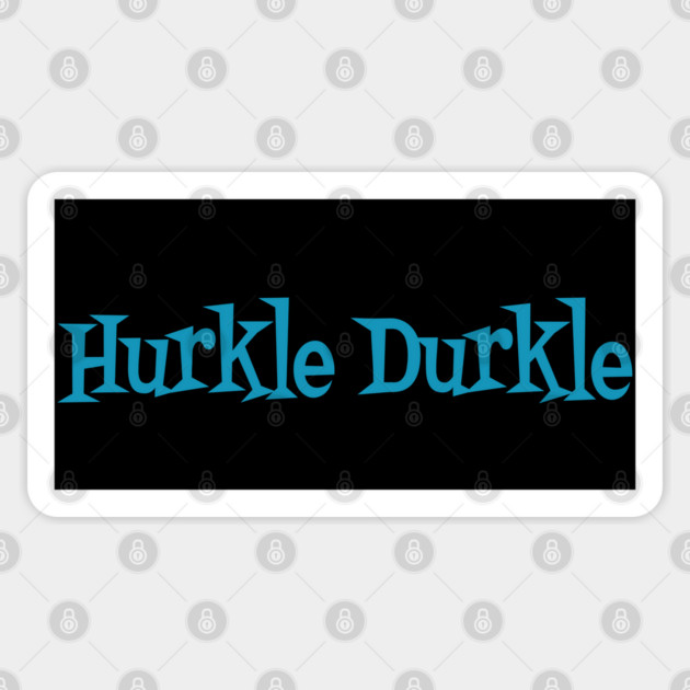 Funky Retro Style Scottish Slang: Hurkle Durkle, to stay in bed being lazy long after it's time to get up Sticker by Luxinda