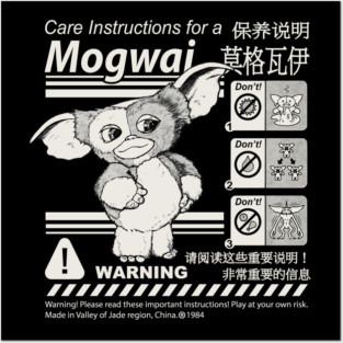 Gremlins Gizmo Warning Label Dks Posters and Art